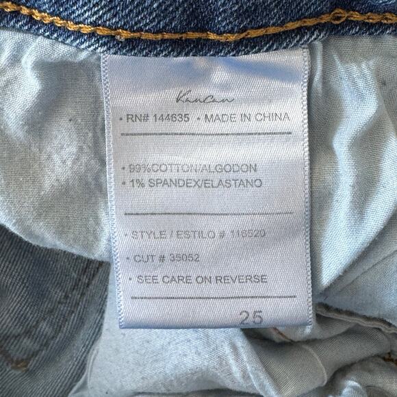 KanCan SZ 25 Skinny Jeans Distressed Rips Mid-Rise Stretch Zip-Fly Medium Wash - Picture 10 of 12